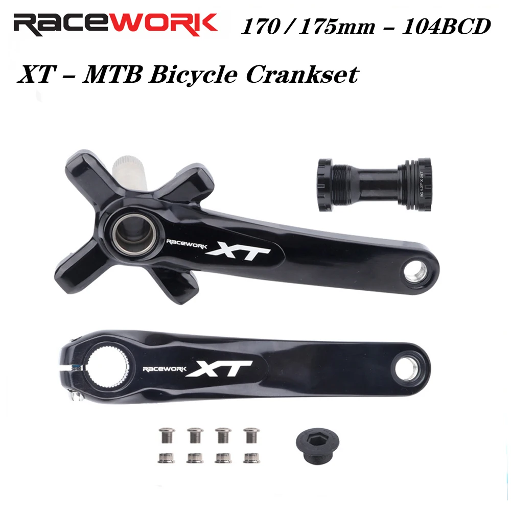 

RACEWORK XT 9/10/11 скоростной кривошипный МЕХАНИЗМ рукоятка MTB кривошипная звезда велосипедные шатуны полые интегрированные пожарные рычаги для велосипеда