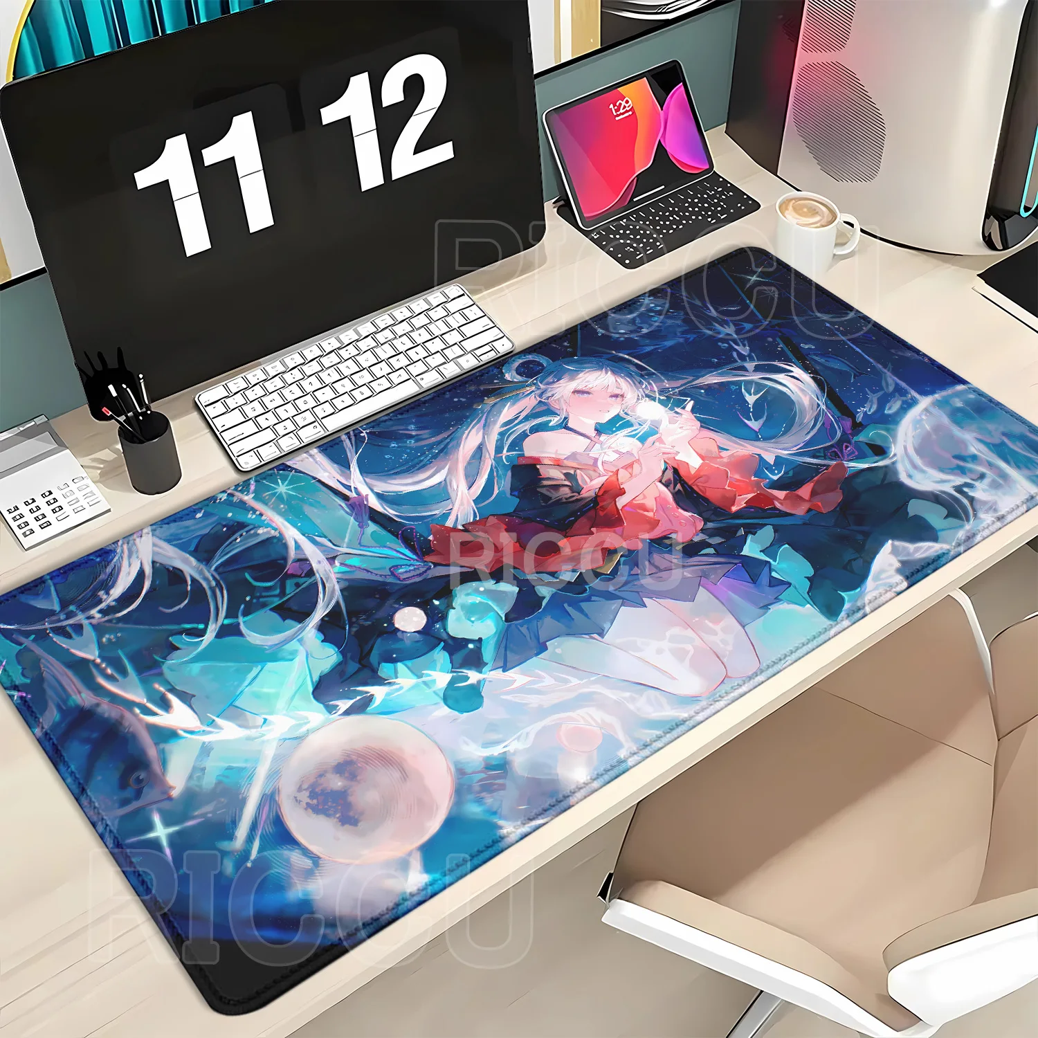 Cosmic Princess Kaguya Mouse Pad Anime Kawaii Girl Yachiyo Runami PC Mousepad Large Gaming Keyboard HD Printing overlock DeskMat