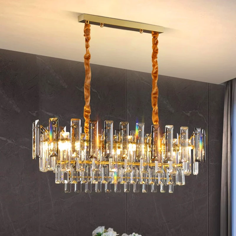 Huisdecoratie Hanglampen, Luxe Kristallen Woonkamer Kroonluchter, Eetkamer Hanglamp, Plafondlamp, Binnenverlichting