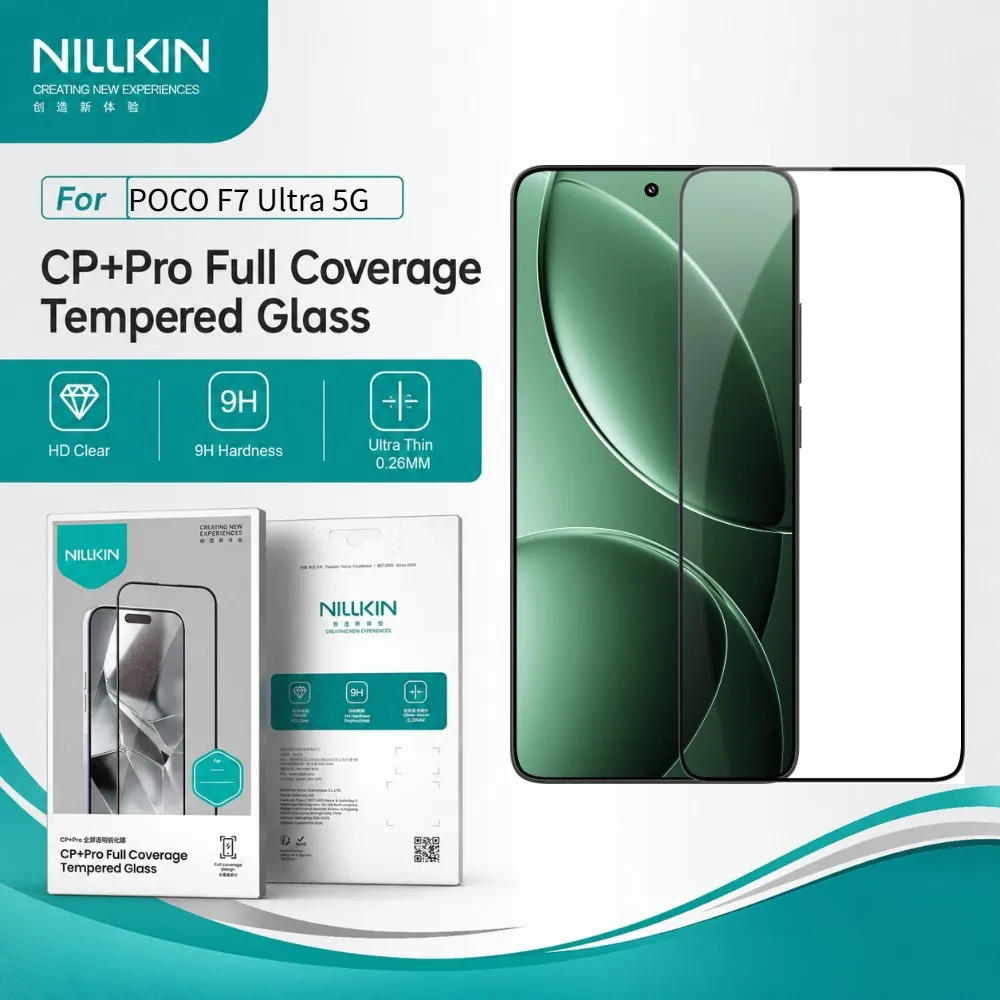 NILLKIN Tempered Glass For POCO F7 Ultra 5G Protector Film Ultra-Thin 2.5D Full Coverage 9H Anti-Fingerprint FM5002