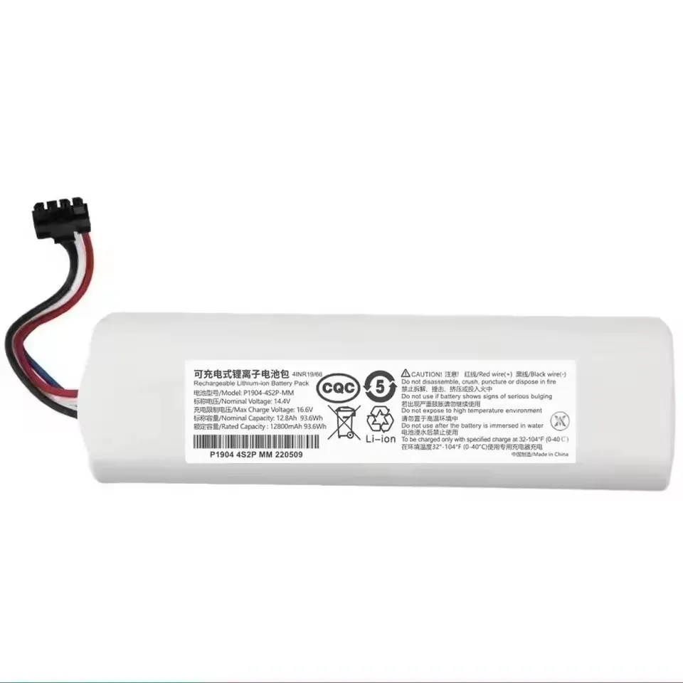 Batterie de remplacement originale 14.4V12800mAh P2008-4S2P-MMBK pour Dreame F9 D9 L10 Pro Plus RLS3 RLS5 RLS5L RLS5D, accessoires pièces
