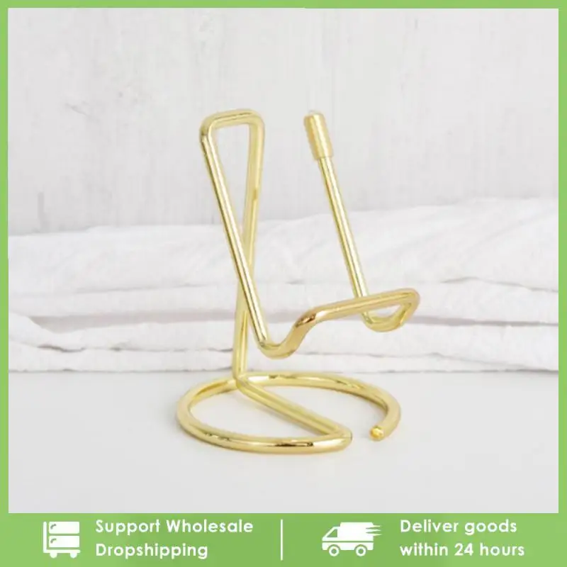 Милый держатель для карт, золотой металлический органайзер для бумаги, зажим для переплета, дисплей для офиса и бизнеса для мужчин и женщин, модный настольный декоративный