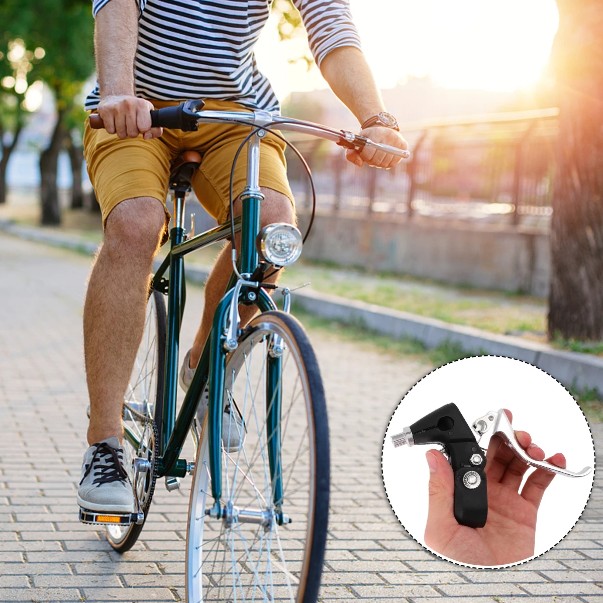 

2Pairs Bike Brake Lever Universal Fit Aluminum Strong Lightweight for Road Mountain Bicycle Brake Handle Bike Handbrake