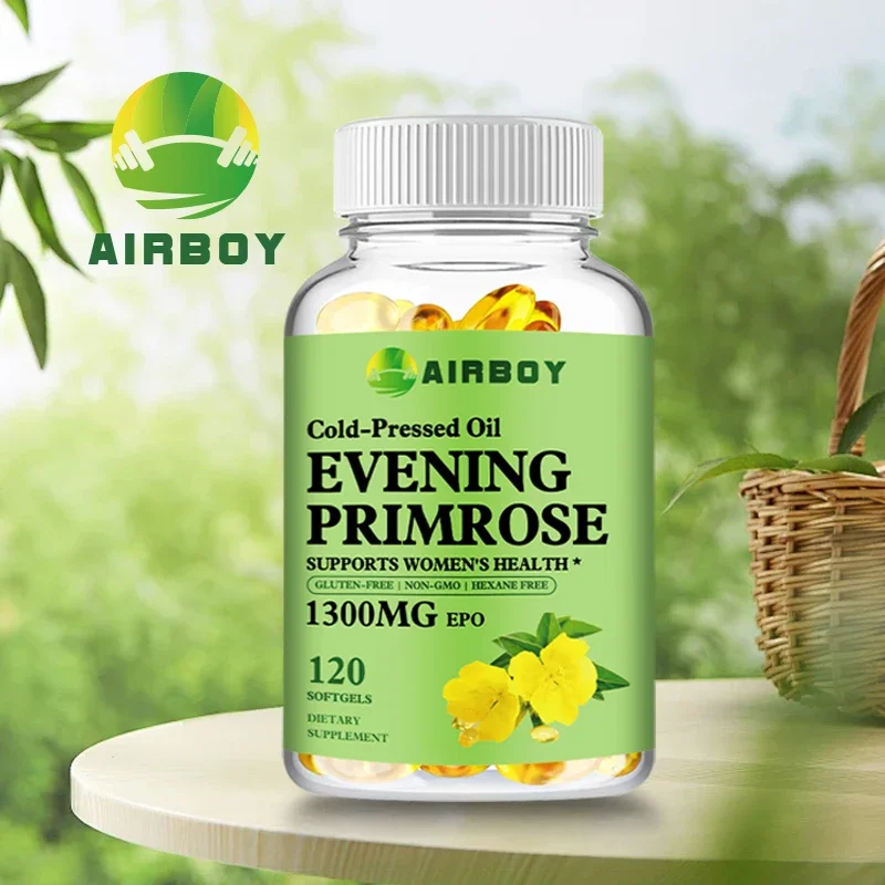 Cold Pressed Oil Evening Primrose Supplement - Gently Supports Women Through Their Menstrual Cycle and Soothes Skin