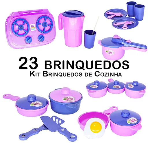 Children's Kitchen Cooker Stove Dish Cup Jar Talher 23 PCs