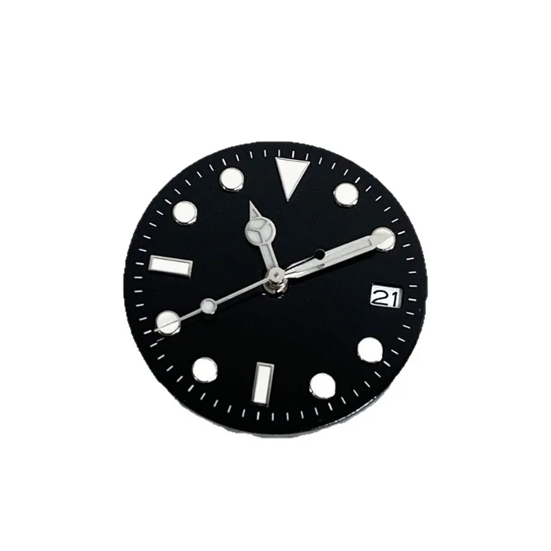 29MM literal blue-green luminous movement watch modification accessories