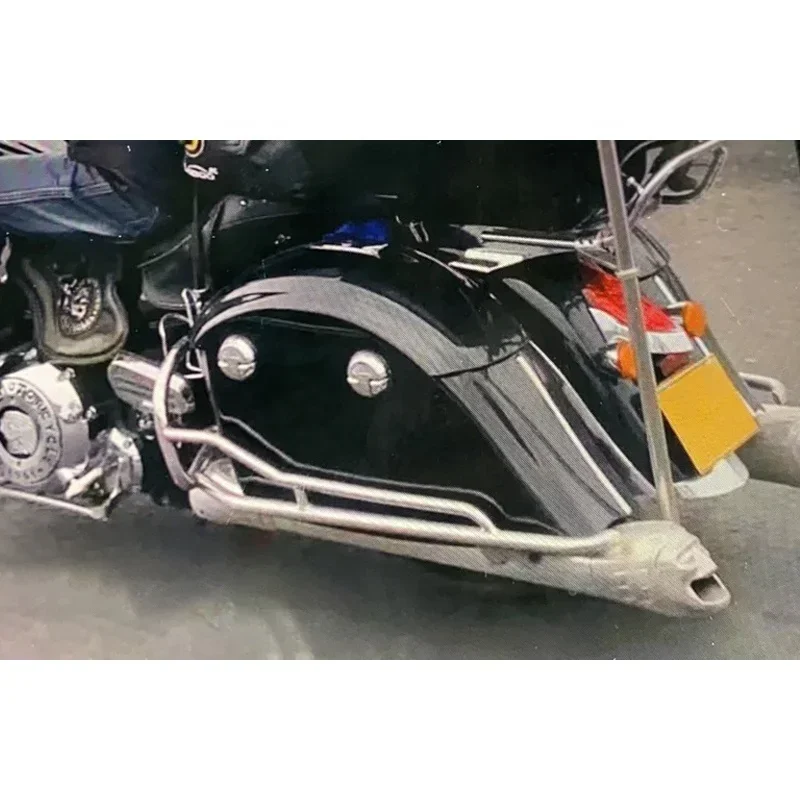 

14-канальный индийский задний бампер мотоцикла, глянцевый черный защитные аксессуары для вождя, новый сорт, алюминиевый стальной материал