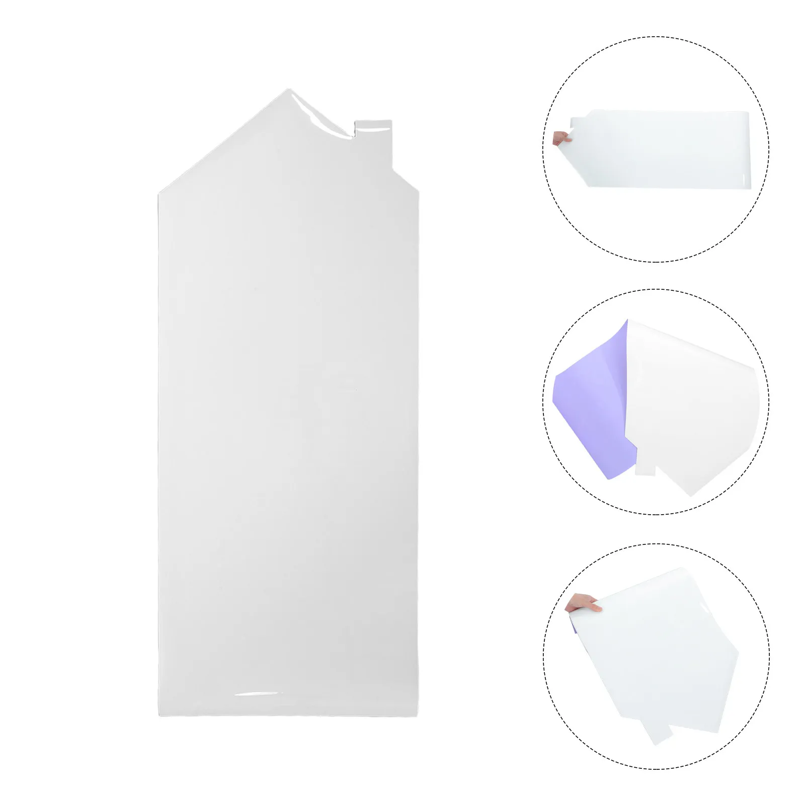 Shape Whiteboard Sticker Dry-Erase Board Wall Mounted 39.76x15.98 Inches Adhesive White Board for Office Home School Memo