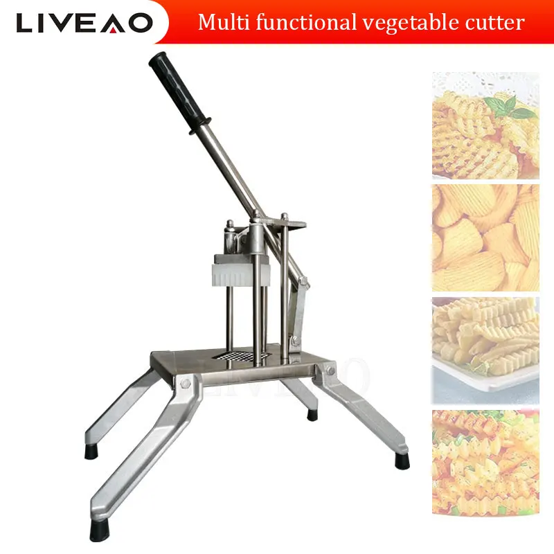 Manual Fries Cutter 9/12/14mm Stainless Steel French Fries Cutter Potato Chips Cutting Machine Kitchen Tool