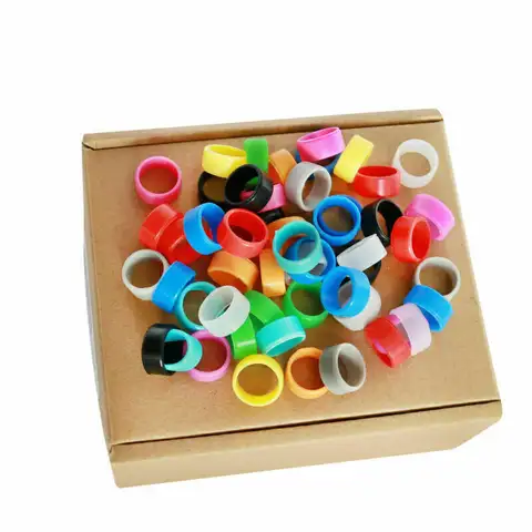 휴대용 라디오 워키 토키 액세서리용 다채로운 ID 밴드 1.6 인치 직경 안테나 링 50 개