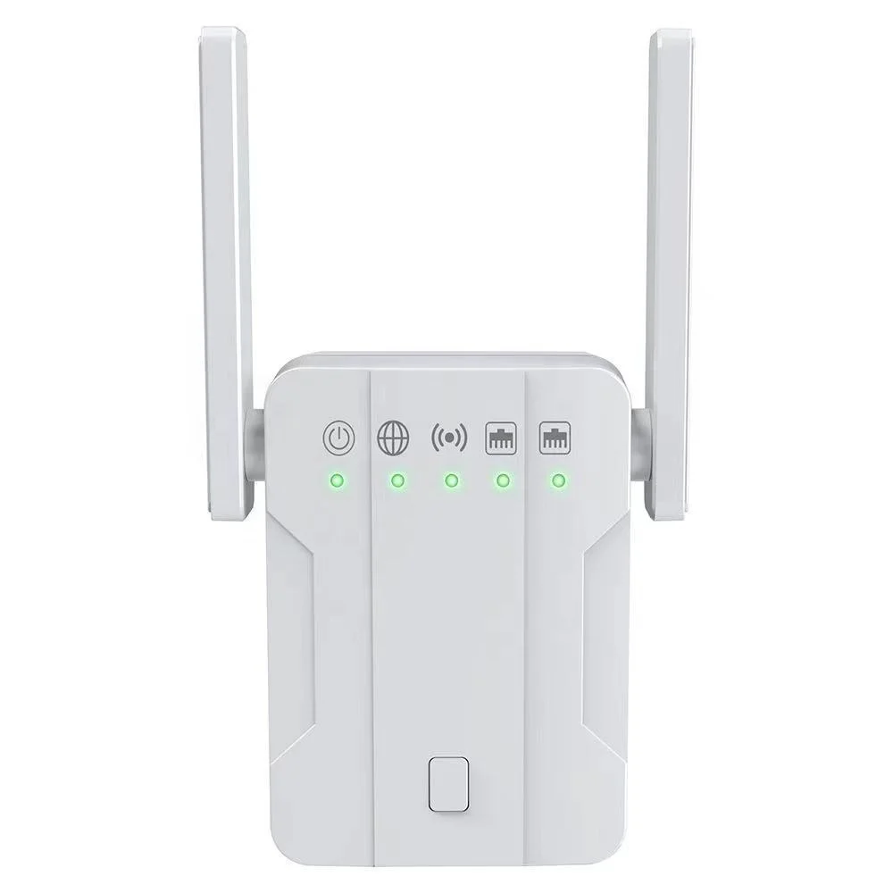 Long Distance WiFi Booster Dual Band Wireless Network Repeater With 2 Antennas Wifi Range Extender 1200Mbps Wifi Repeater