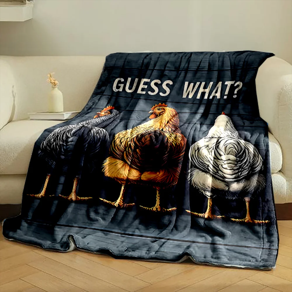 1 قطعة بطانية لعبة تخمين الدجاج عكسها-الصوف الفانيلا رمي ل أريكة سرير السفر النوم التيار المتناوب قيلولة الطباعة الرقمية هدية الأسرة