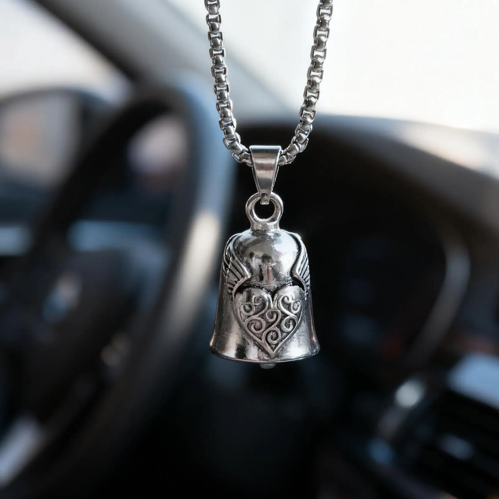 바이커들을 위한 오토바이 벨 하트 윙 오토바이 액세서리 라이더들을 위한 소형 오토바이 벨 장거리 주행 로드 트립