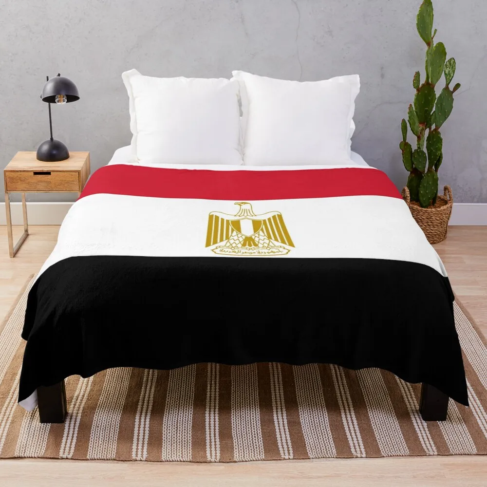 Egypt national flag on the North coast of Africa Throw Blanket Personalized Gift sofa bed christmas gifts Blankets