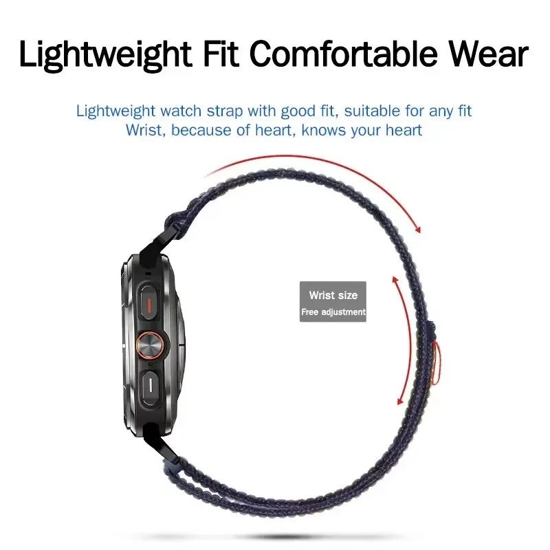 Нейлоновый ремешок с вышивкой для Samsung Galaxy Watch 8 Ultra 47 мм, спортивный дышащий удобный браслет Galaxy Watch 7 Ultra Correa