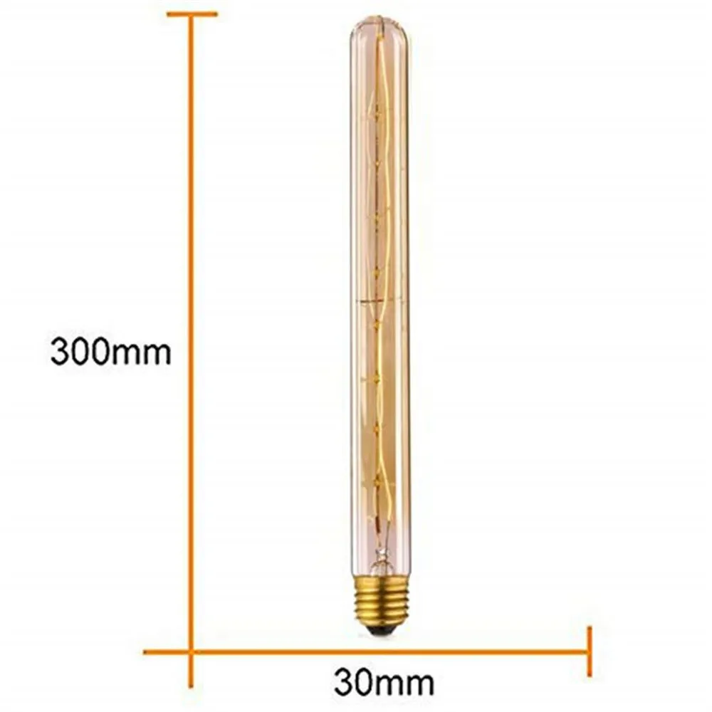 조도 조절식 빈티지 에디슨 전구, 산업 장식, 레트로 크리스마스 장식, 백열 에디슨 전구, AC 220-240V, T300, E27, 40W, 로트당 6 개