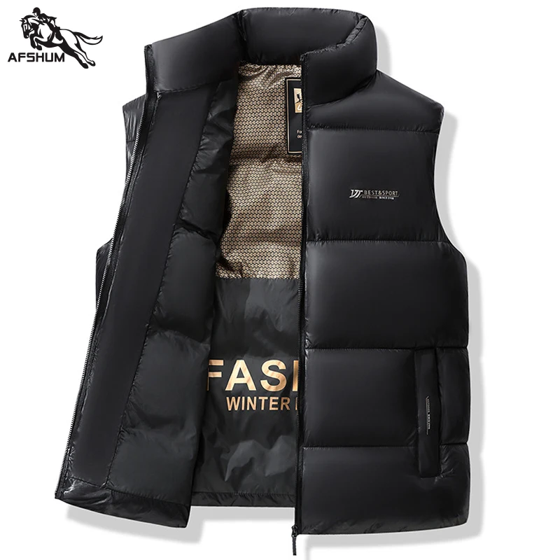 

Chaleco para hombre Otoño Adding fleece nueva empalme hombres de mediana edad enjuague chaleco casual de negocios chaleco casual