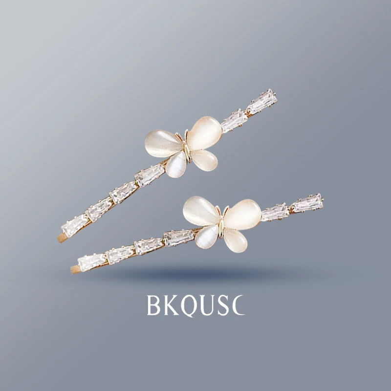 New Pearl Rhinestone Hairpins Women Elegant Metal Hair Clip Hair Accessories Girl\'s Fashion Butterfly Women\'s Barrettes Hairpin