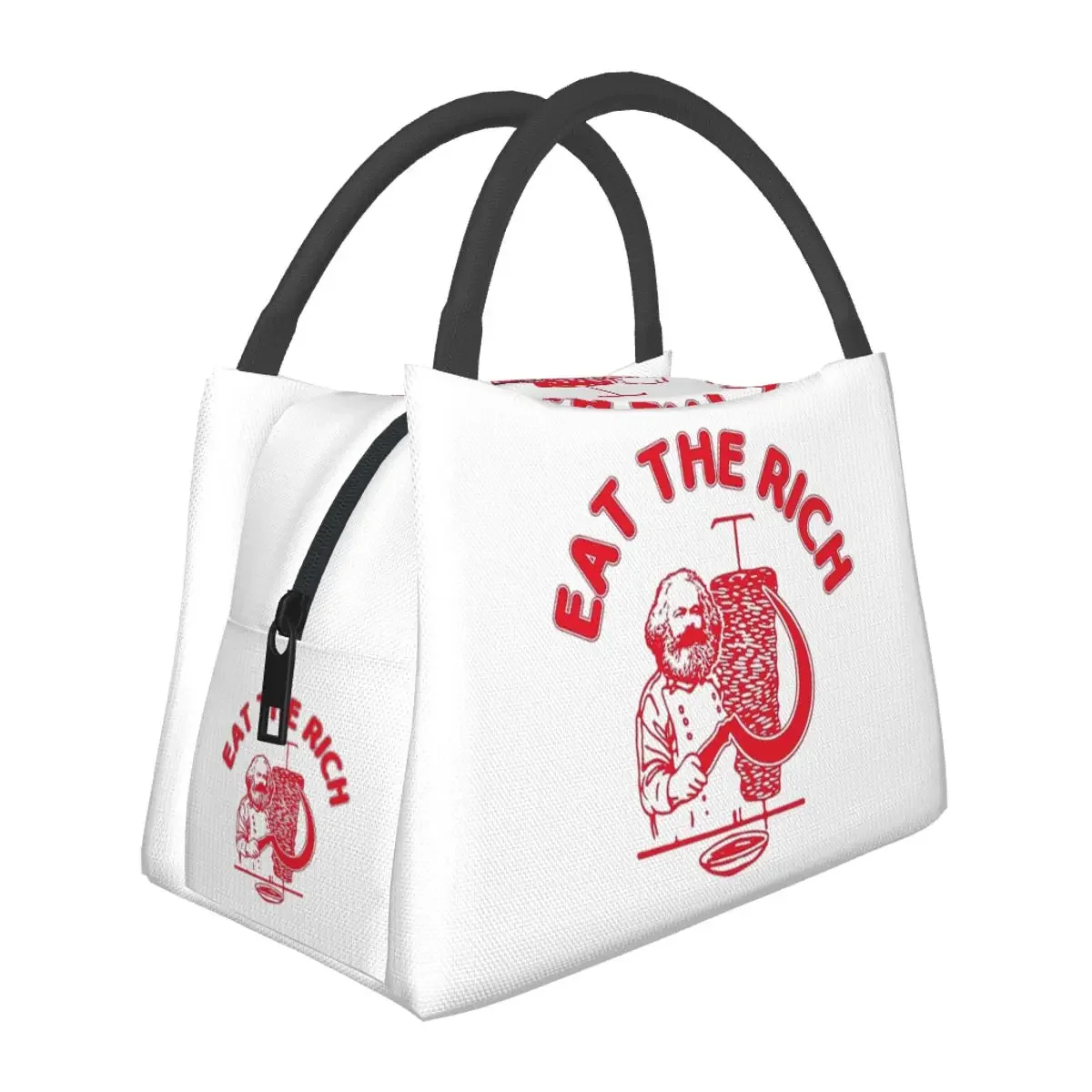 Eat The Rich Doner Doner Kebab Karl Marx Socialist Hasan Piker Lunch Bags Insulated Bento Box Picnic Bags Cooler Thermal Bag