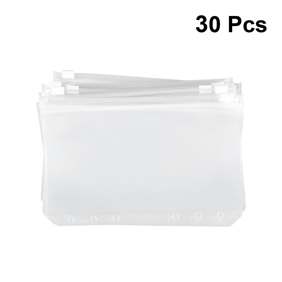 

30 PCS File Business Card Storage Bag Transparent Paper Zipper Hand Account Travel