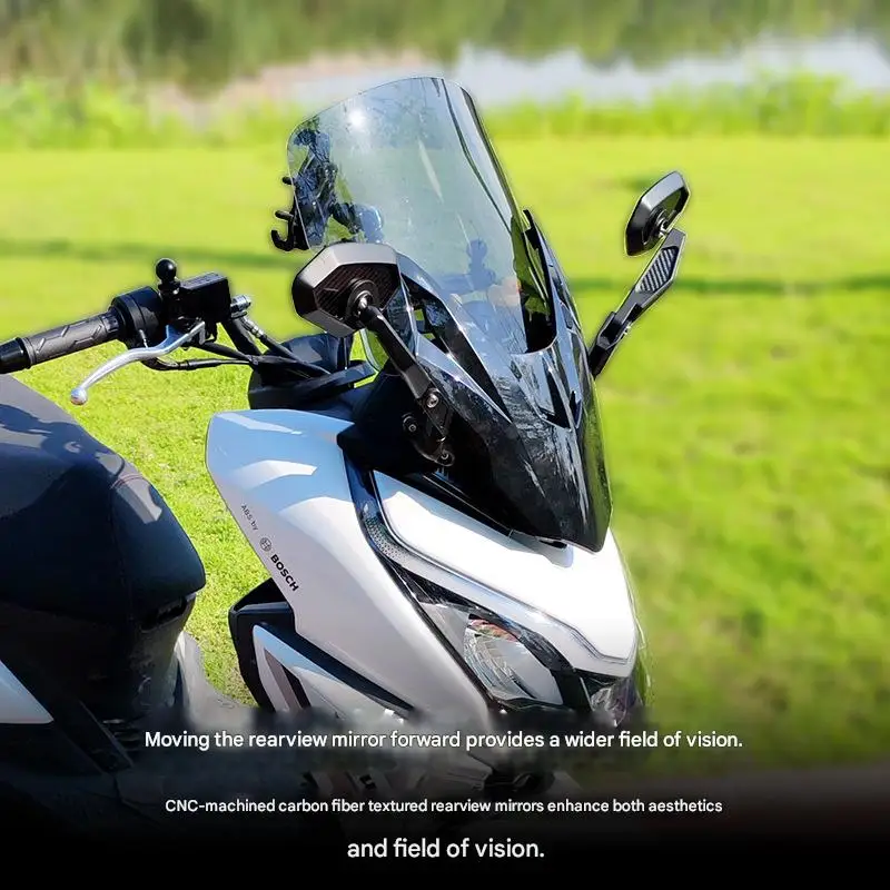 

FOR 2025 Haojue ADX125 Upgrade Windshield with Mirror Relocation | OEM Quality | High Transparency PC | No Drilling Installation