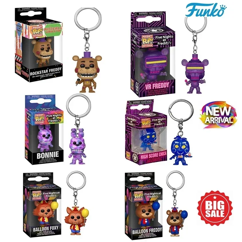 Nuevo Funko Pop VR Freddy Bonnie High Score Chica globo Foxy Freddy juguete figuras de vinilo bolsillo Pop llavero colección modelo Juguetes