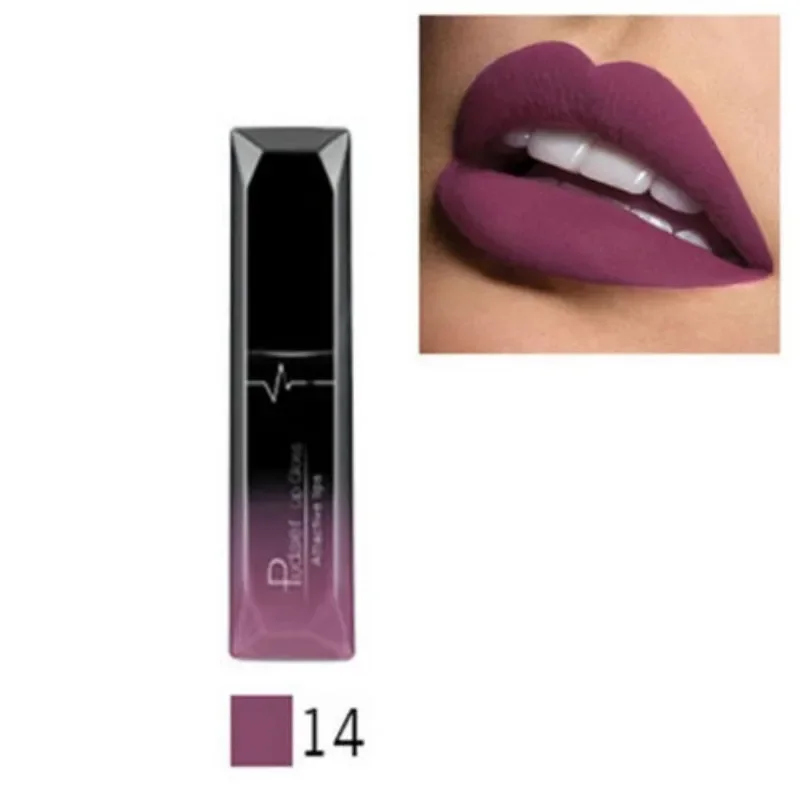 Rossetto liquido opaco impermeabile tazza antiaderente a lunga durata lucidalabbra Sexy rosso nudo viola rossetti metallici cosmetici per il trucco