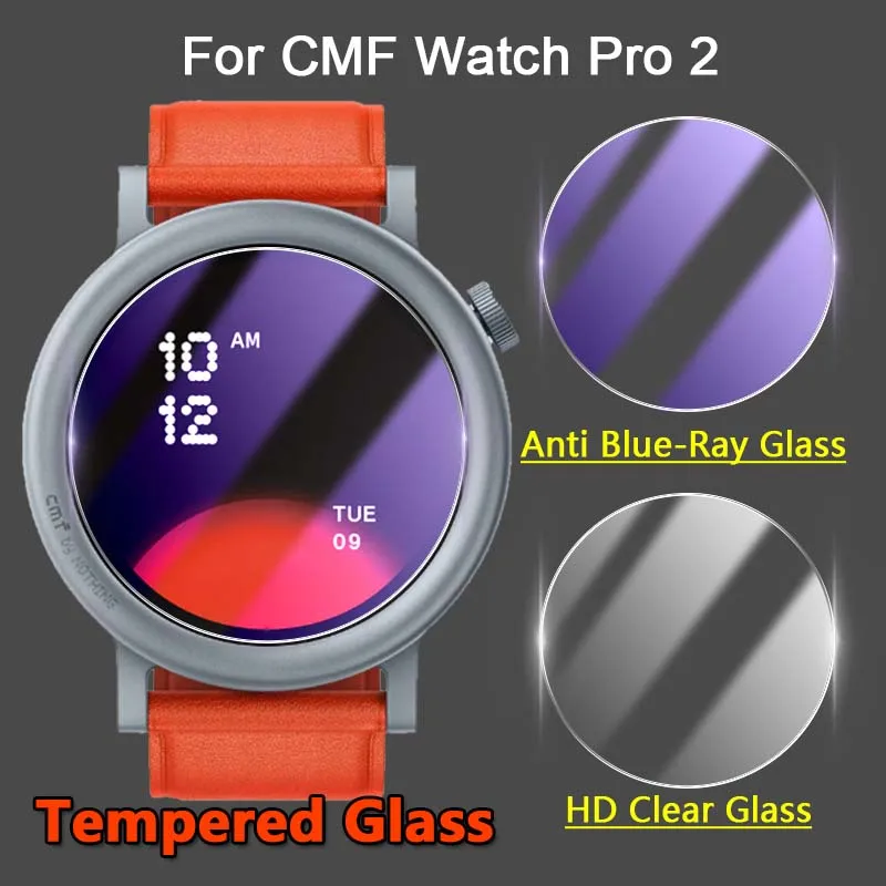 Screen Protector For Nothing CMF Watch Pro 2 SmartWatch 2.5D Ultra Clear / Anti Blue-Ray 9H Tough Tempered Glass Protective Film