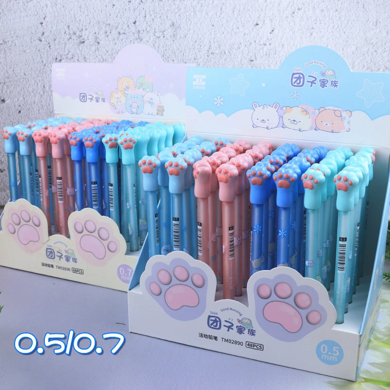 2B 0.5/0.7mm Mechanical Pencils Cute Bear Automatic Pencils Students Writing Tool Kawaii Stationery School Supplies Press Pens