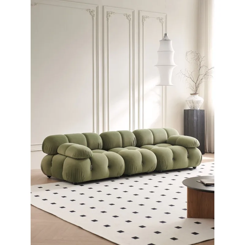 French cream style module sofa free combination small apartment