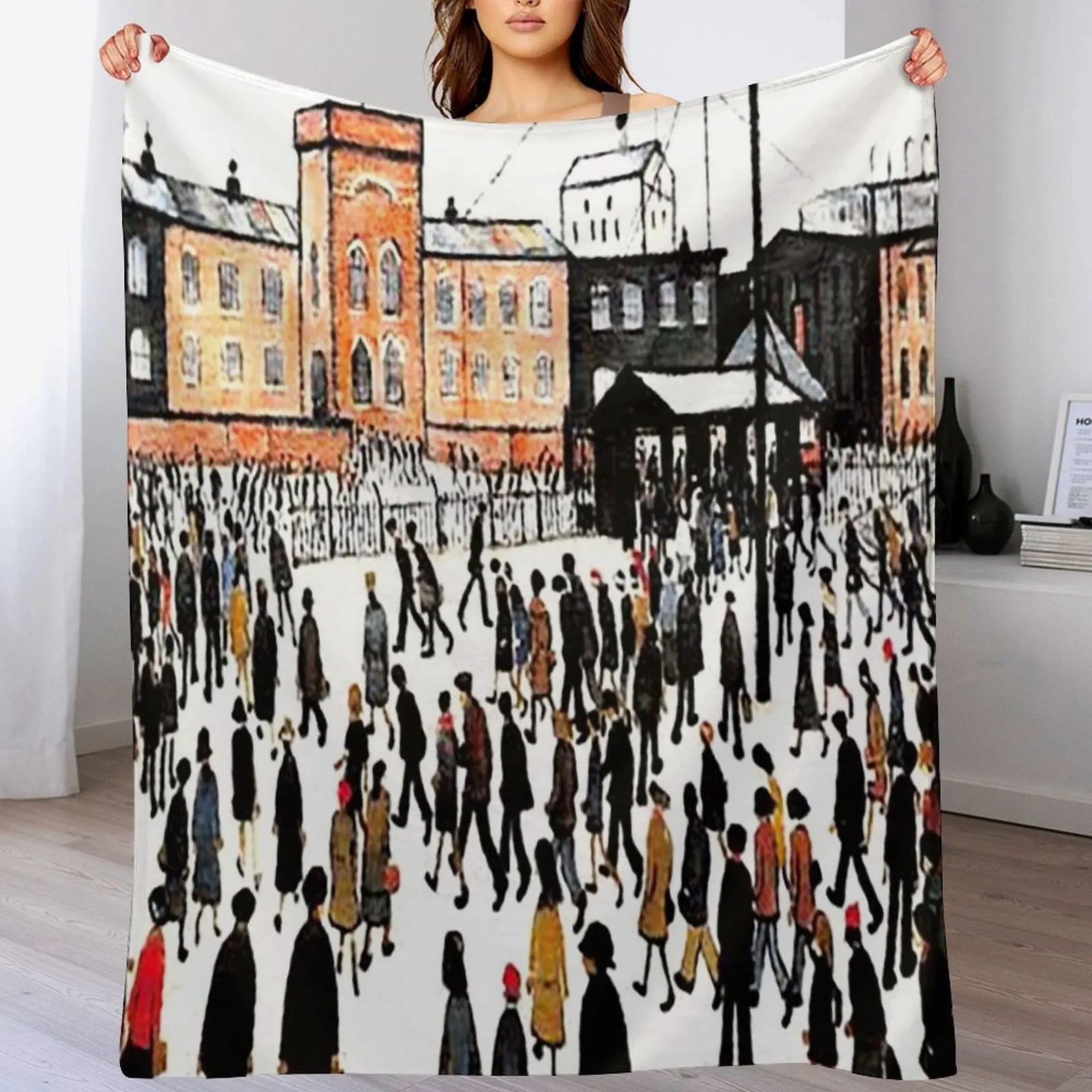 

l s lowry 1887 1976 C N 9 Throw Blanket manga Plaid Decorative Throw halloween Blankets