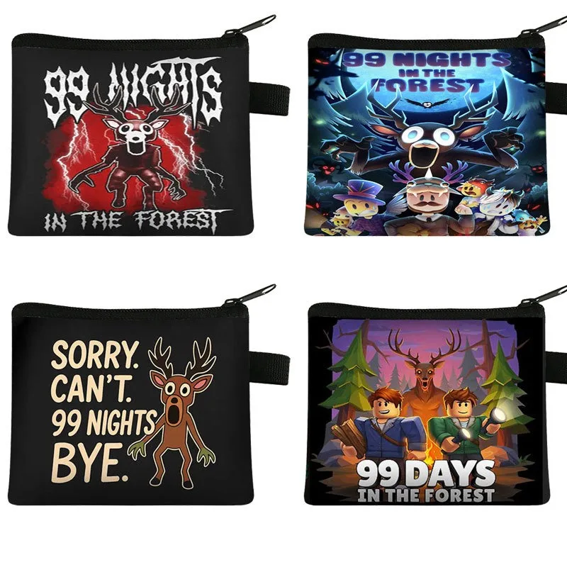 

New 99 Nights in The Forest Roblox Mini Coin Purse Portable Card Holder with ID Window Lightweight and Compact for Daily Carry