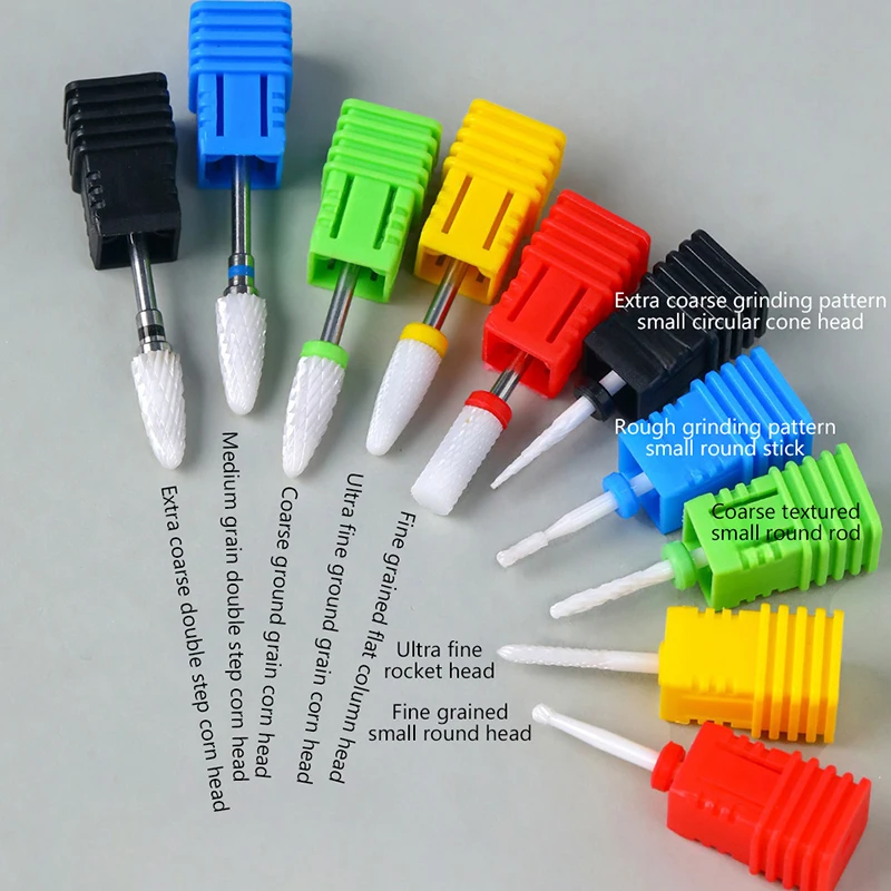 Frez ceramiczny wiertło do paznokci elektryczny Manicure Pedicure frezy maszynowe pilniki narzędzia do zdobienia paznokci sprzęt