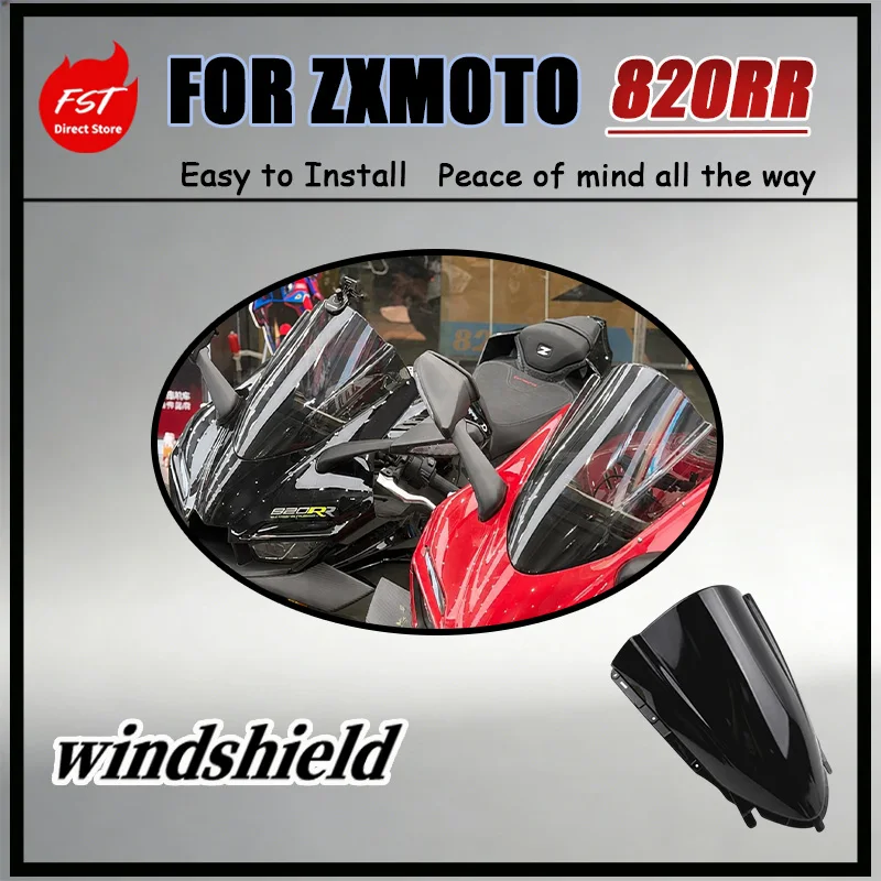 For Zhangxue 820RR Combat Racing Windscreen Lens Modified High-Impact Explosion-Proof PC Material for Optimal Wind-Cutting