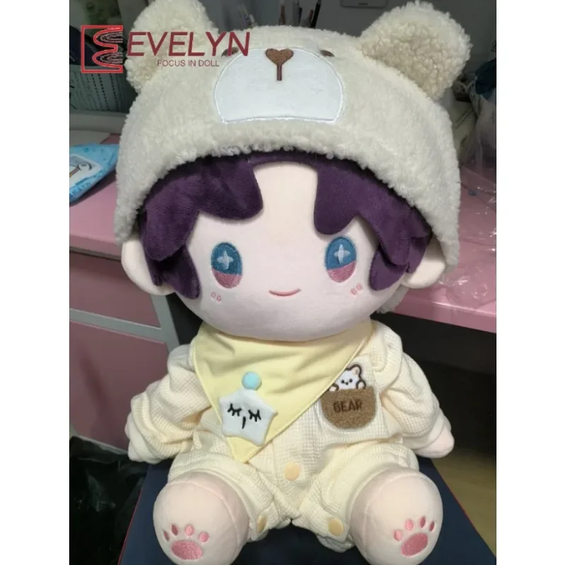 roupas-para-boneca-de-algodao-evelyn-40cm-pijamas-chapeu-de-pelucia-babador-roupas-substituiveis-love-and-deepspace