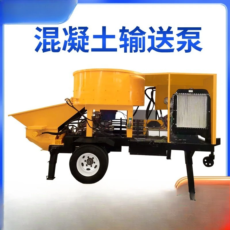 Concrete pump truck, secondary structure pouring column pump small ground