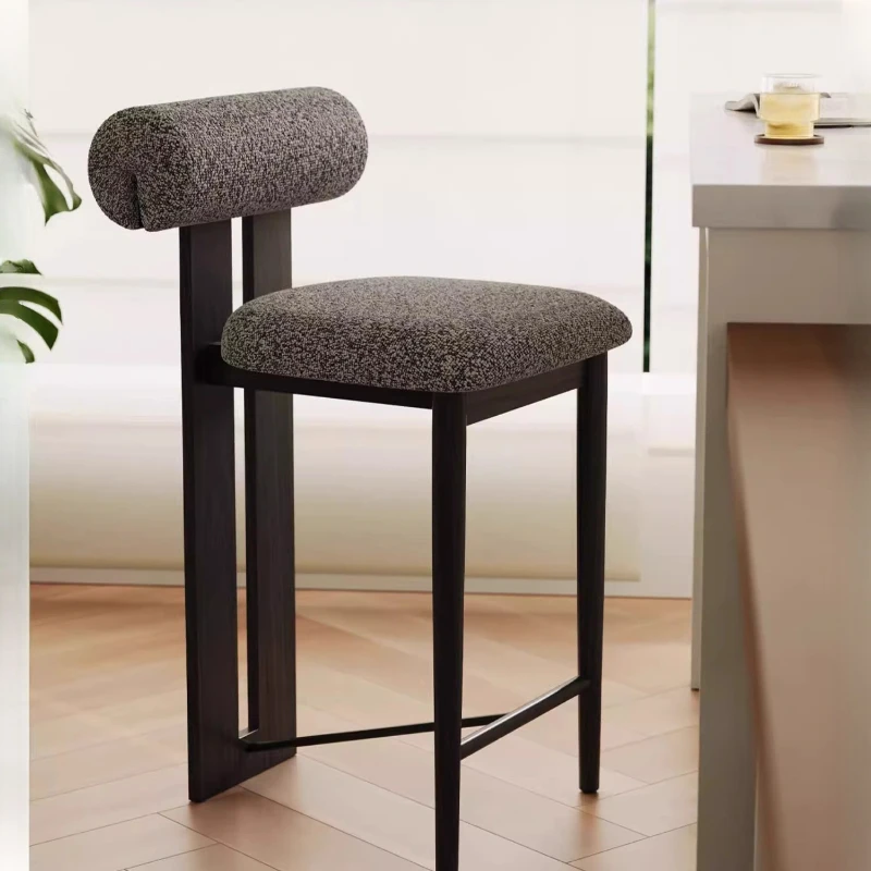 등받이 가죽 바 스툴 금속 독특한 스테인리스 스틸 바 스툴 등받이 주방 바 스툴 가구 럭셔리