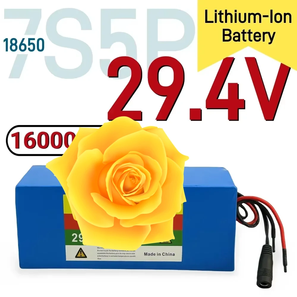 

18650 7S5P 24V 16Ah Battery Pack 500W 29.4V 16000mAh Electric Scooters Lithium-ion Battery Built-in BMS