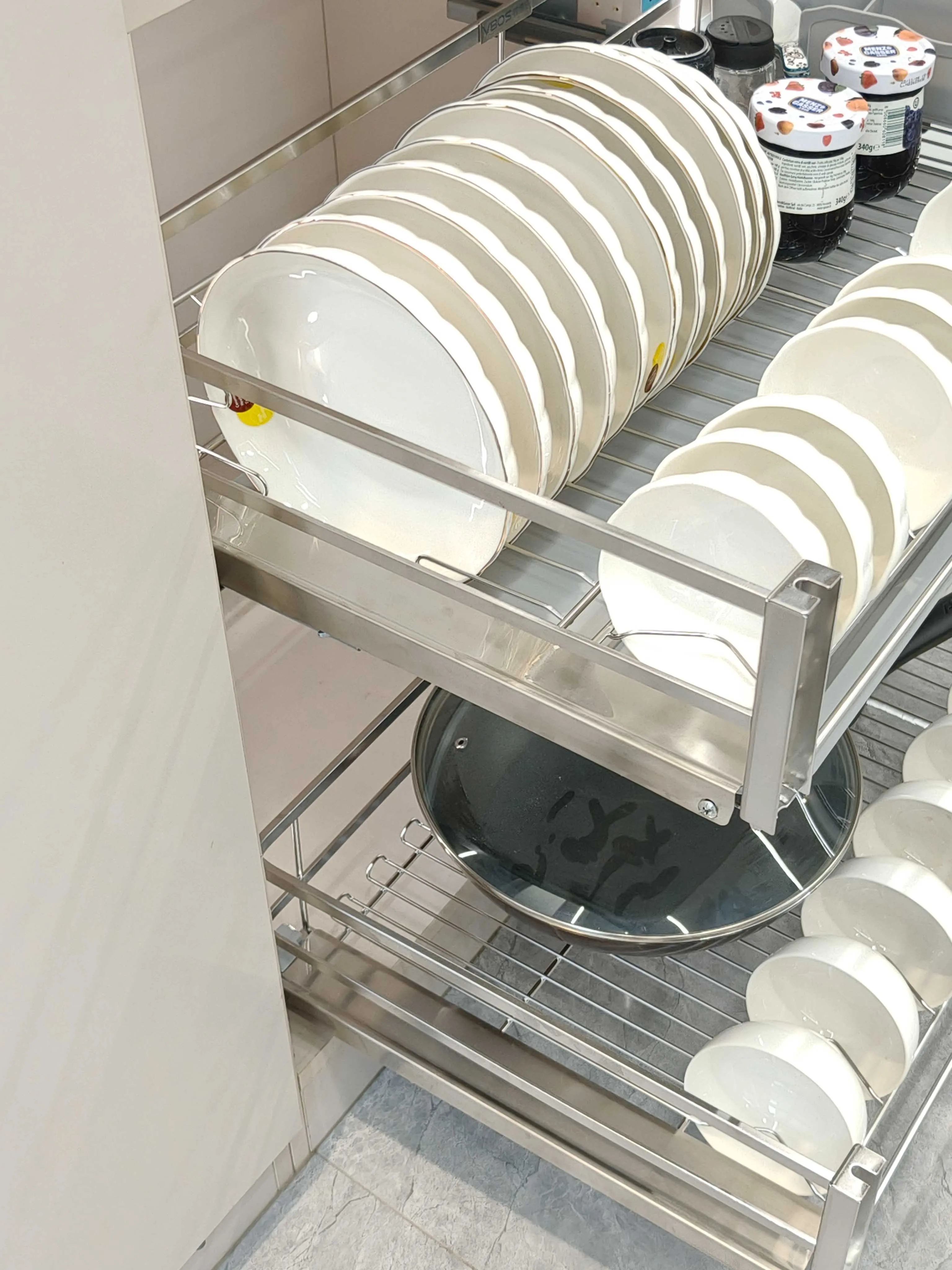 Factory Shelf Kitchen Cabinet Hanging Basket Storage Combined Cupboard Basket For Efficient Kitchen Storage Kitchen Storage