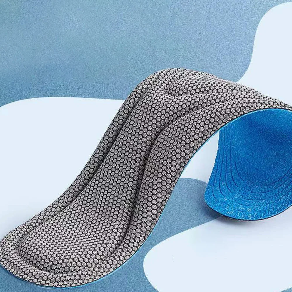 4 Stück orthopädische Einlegesohlen aus Memory-Schaum für Schuhe, antibakterielle Desodorierung, Schweißabsorption, Einsatz für Sportschuhe, Laufpolster – Detail 9