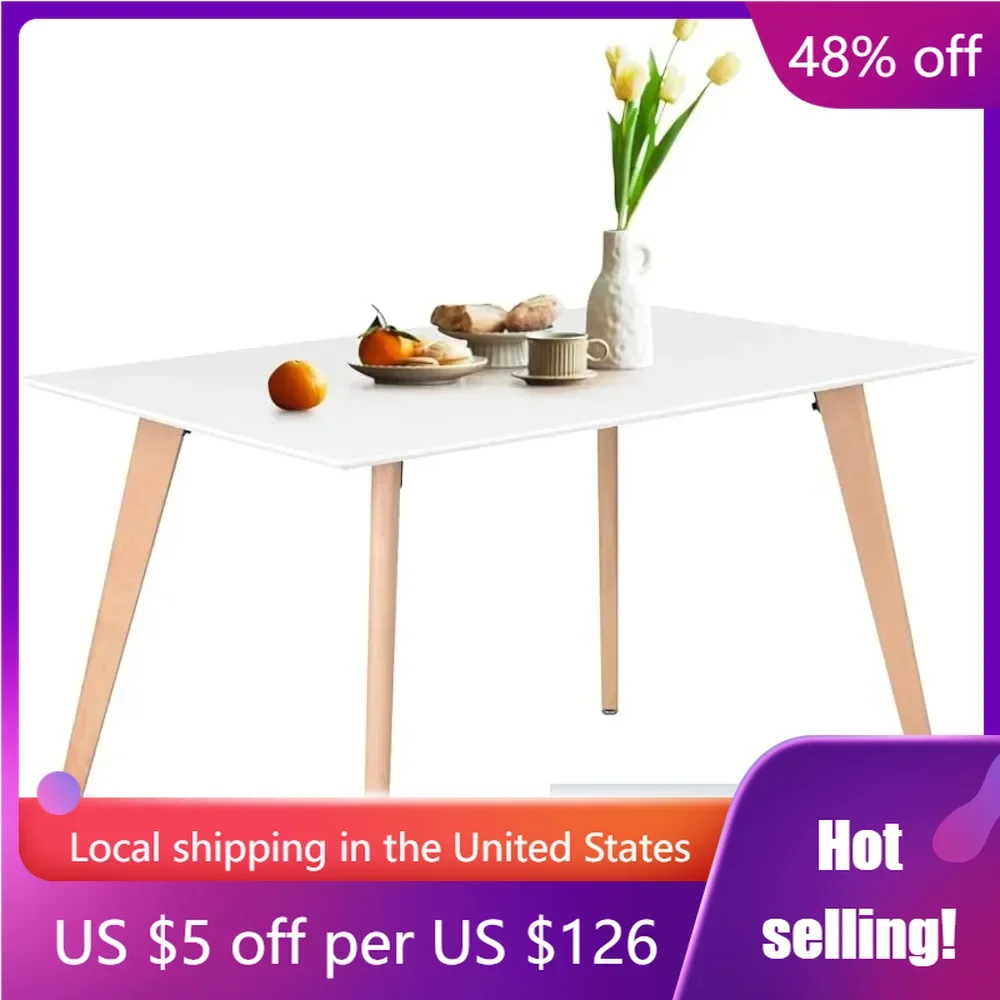 

43.3 Inches Dining Table Furniture White Freight Free Room Home