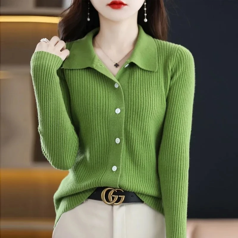 

2023 Fashion Women Cardigans Sweater Spring Autumn Knitted Cashmere Cardigans Solid Single Breasted Womens Sweaters