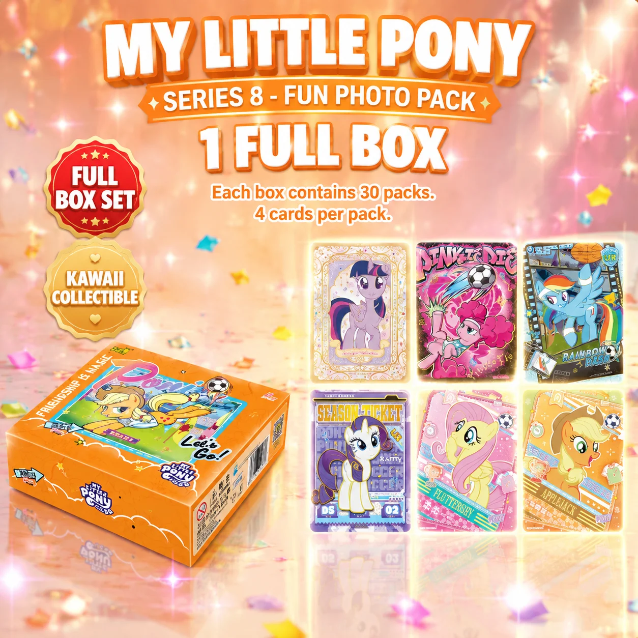 Genuine Kayou My Little Pony‌ Peripheral Game Card Friendship Is Magic 7th 8th Round Game Collection Card Holiday Gift For Fans