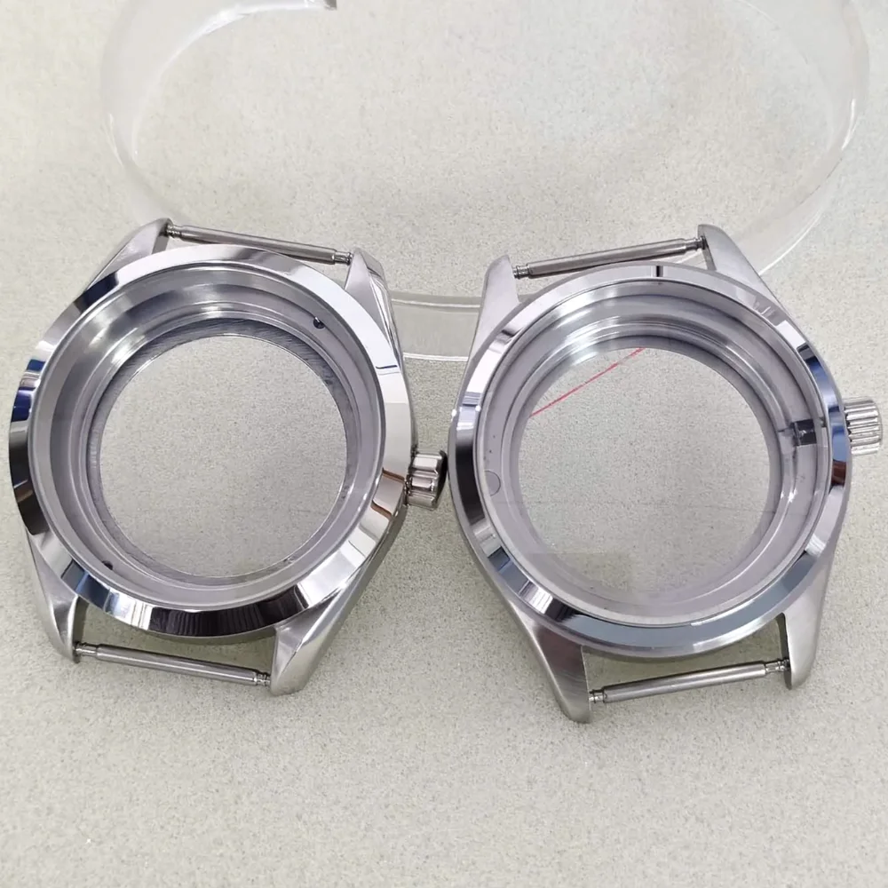 

40/41mm Watch Case Fit 33.5mm Dial For NH35 Automatic Movement Sapphire Glass Mod Parts 316L Stainless Steel Cases