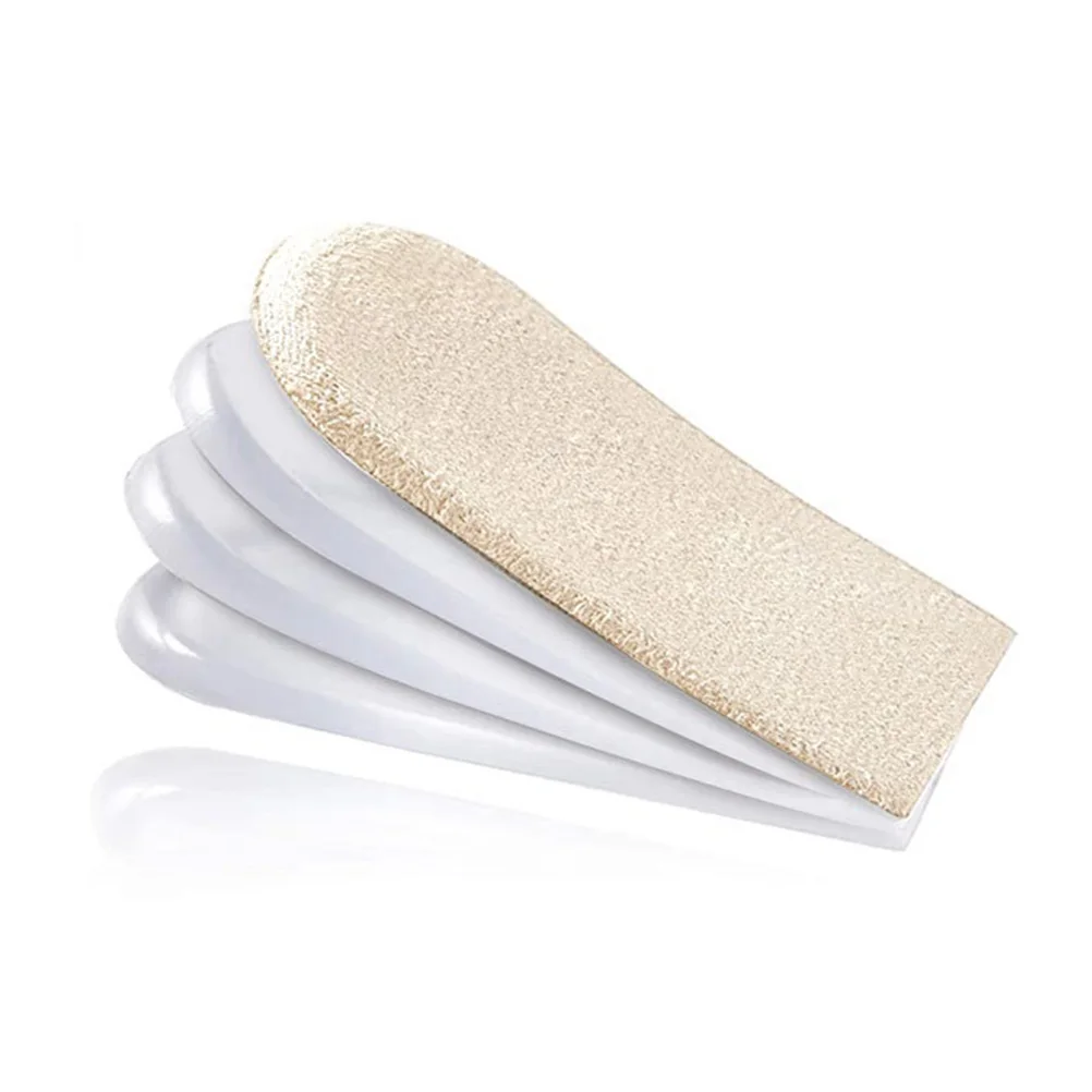 

Invisible Height Increasing Insoles High Elastic Gel Shoe Pads Non-Slip Comfortable Suede Sole Insert For Men Women Unisex