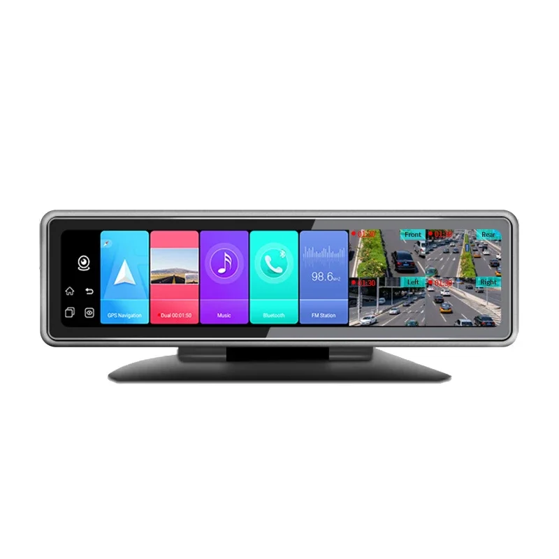 10-Inch touchscreen 4-lens 360-degree car camera