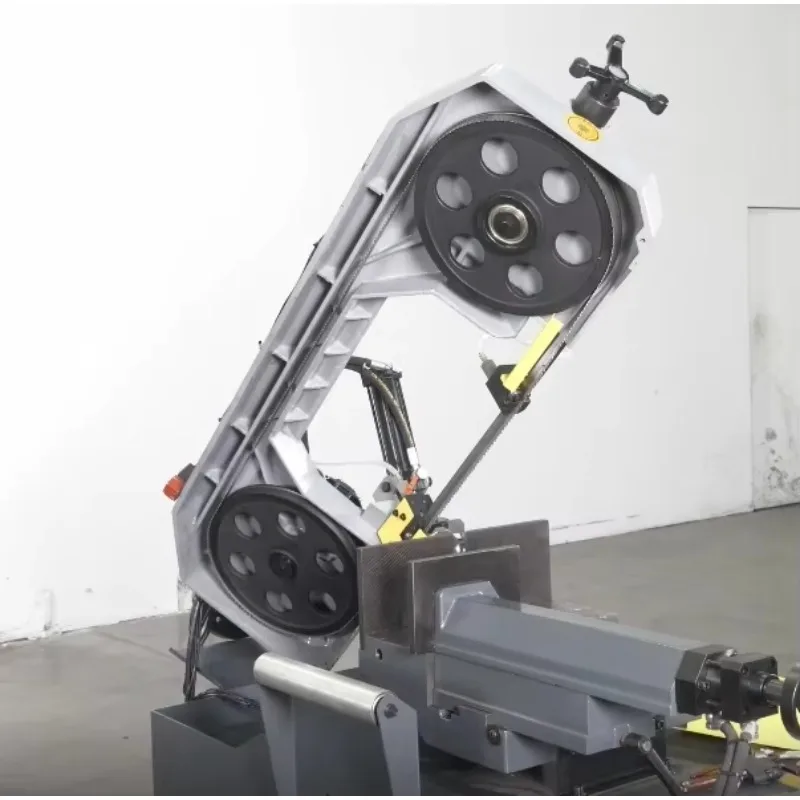 重油圧式マイターカッティングバンドソー 60度角度金属切断鋸盤機械