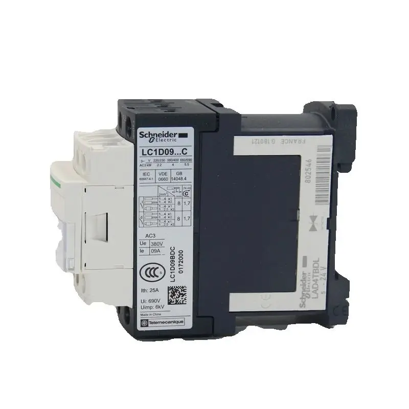 

White Schneider Electric DC contactor LC1D09BDC MDC D12 D18 D25 D32 D38 FDC 24V 48V 110V 220V motor