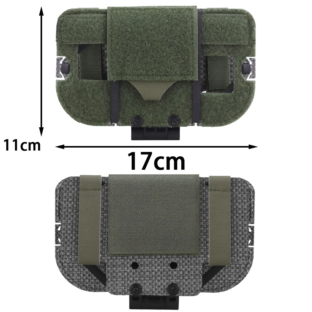 Leggero MOLLE scheda di navigazione pieghevole Map Case Admin Hook Panel supporto per telefono cellulare cerniera regolabile caccia tattica