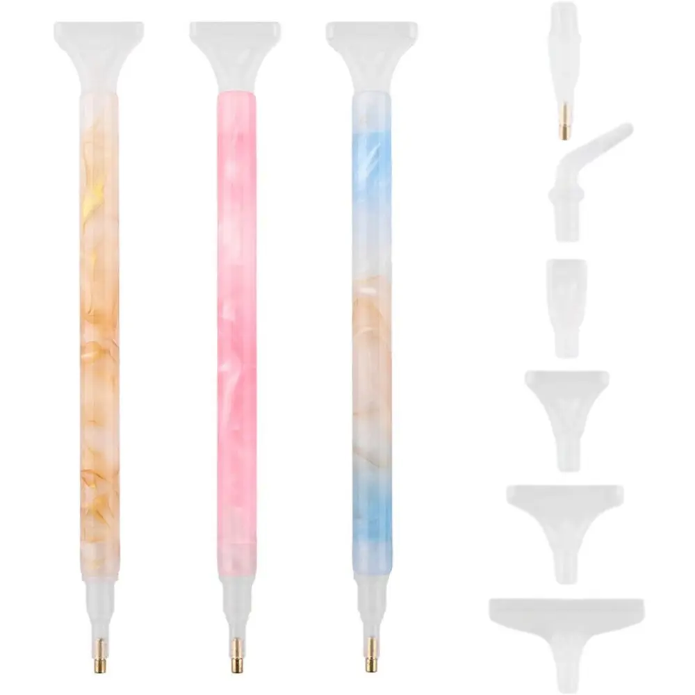 Replacement Pen Heads 5D Diamond Painting Pen DIY Craft with 6Pcs Multifunctional Tips 5D Diamond Painting Tool Cross Stitch